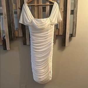 Elegant White Off-Shoulder Dress